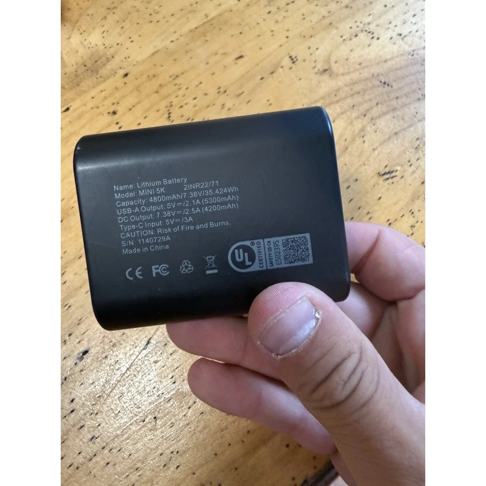 Ororo Mini 5K Rechargeable Battery for Heated Apparel